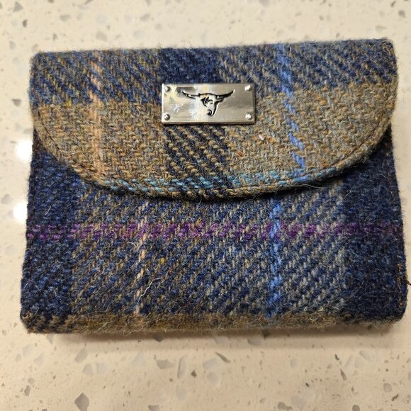 Pre-loved Small Harris Tweed Wallet - Picture 1 of 15